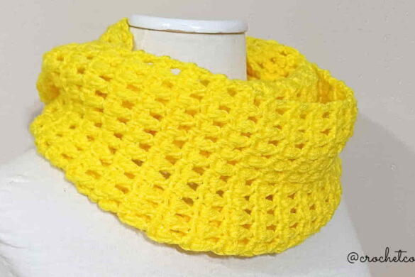 Cuello fácil a crochet tejido con un rectángulo Crochet con Sole