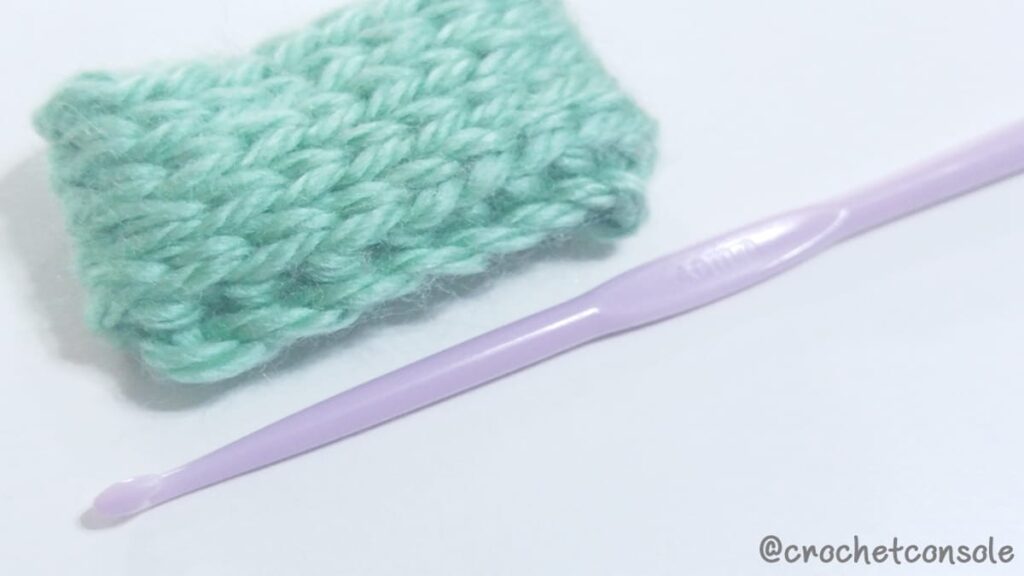 Medio punto tejido en la tercer hebra a crochet o ganchillo-CrochetconSole