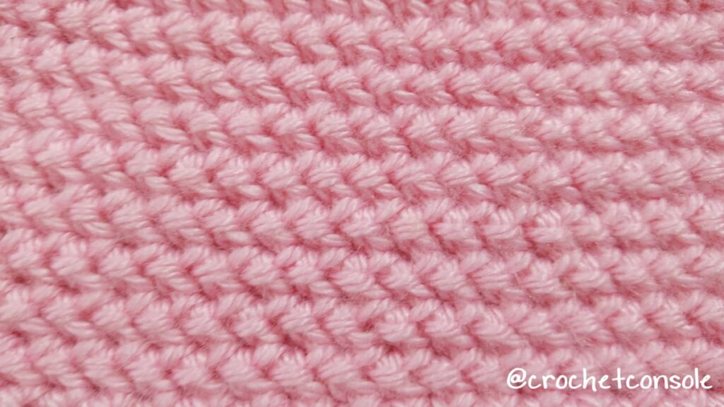 Medio punto vareta en espiga-Herringbone half double crochet-Crochet con Sole