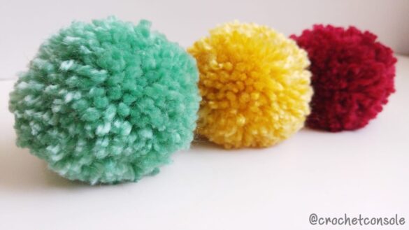 Como hacer pompones de lana paso a paso-Crochet con Sole