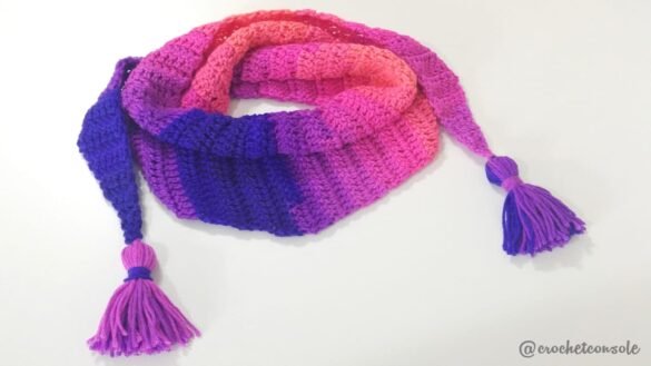 Chal corto o baktus a crochet-Crochet con Sole