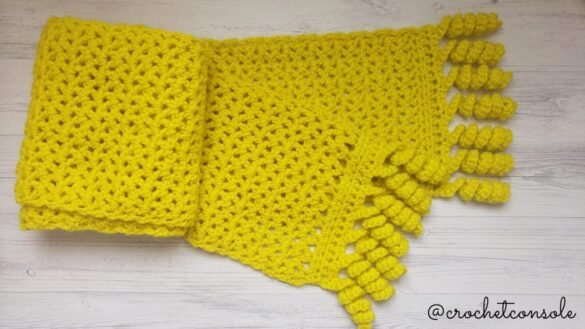 Bufanda con rulos o tirabuzones a crochet-Crochet con Sole