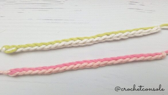 Cordon de 2 colores a crochet-Crochet con Sole