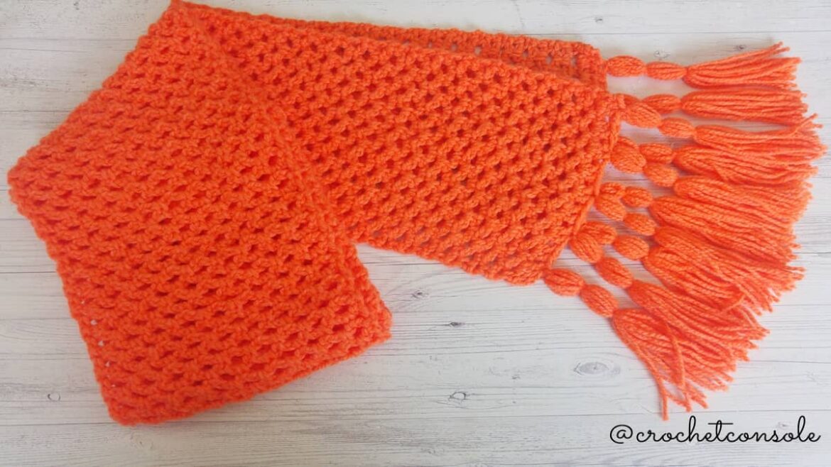 Bufanda facil a crochet-Crochet con Sole