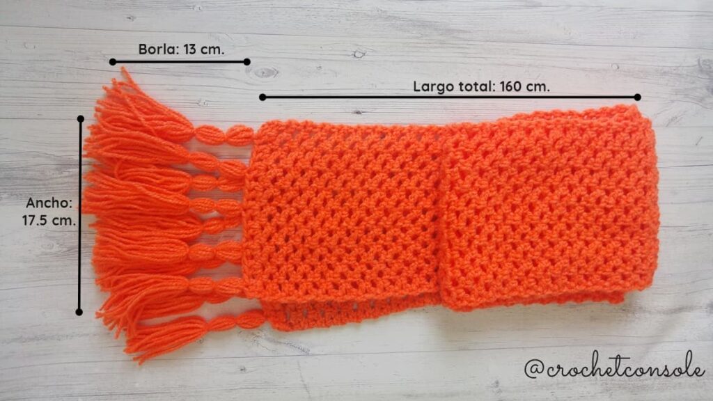 presentar Instrumento diferencia Bufanda fácil a crochet en punto red - Crochet con Sole