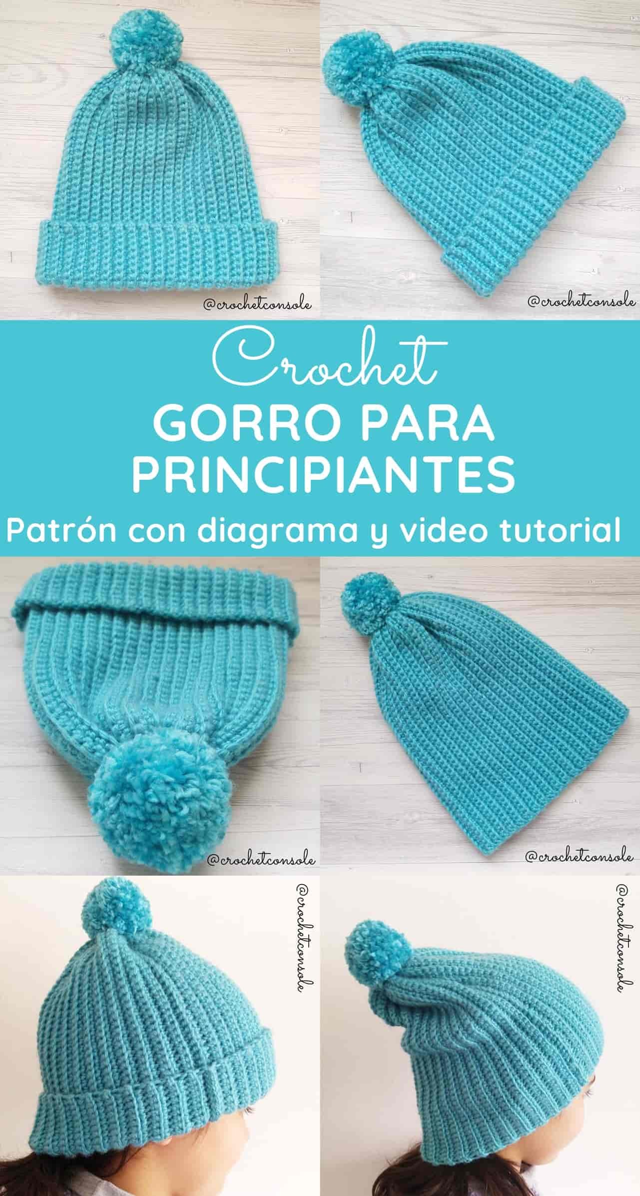 Gorro a crochet para principiantes - Crochet con Sole