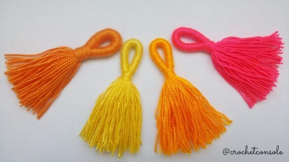 Como hacer borlas con ojo paso a paso-Crochet con Sole