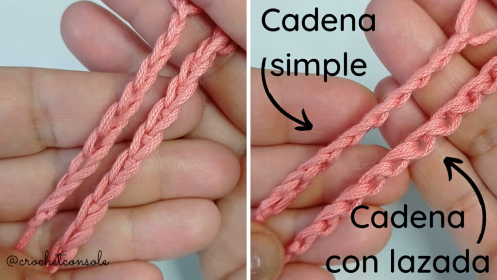 Cadena con lazada a crochet-Crochet con Sole