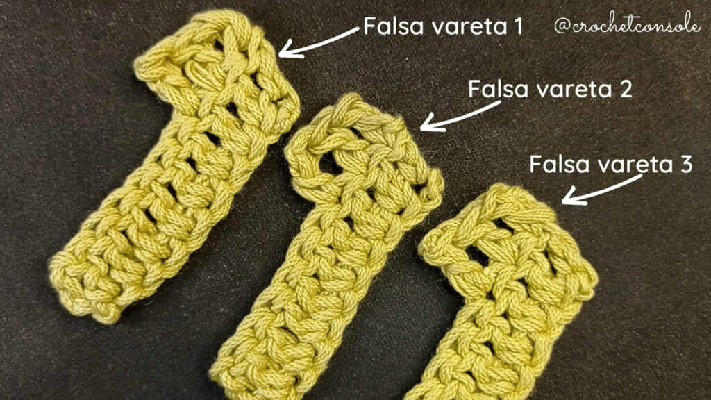 Falsa vareta o falso punto alto a crochet-Croche con Sole