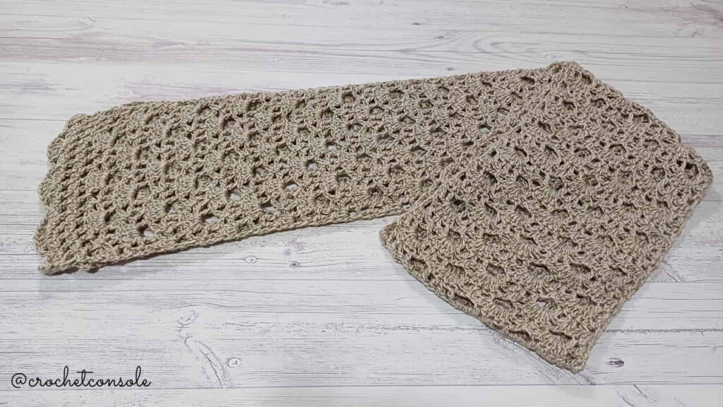 Bufanda a crochet en punto calado-Crochet con Sole