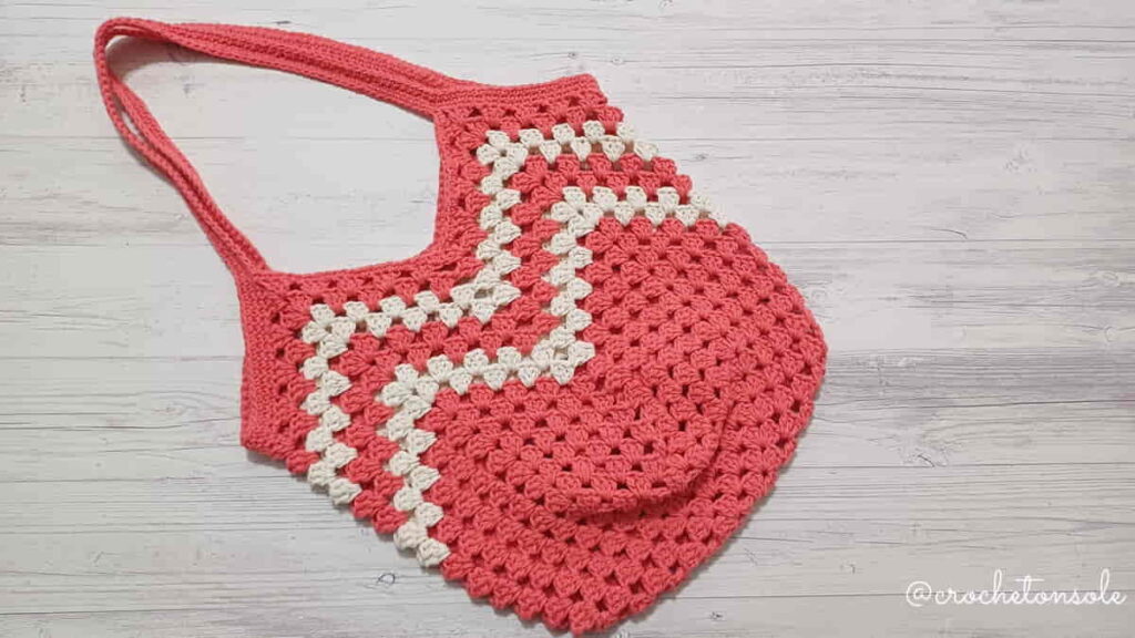 Bolso a crochet fácil con base cuadrada granny-Crochet con Sole