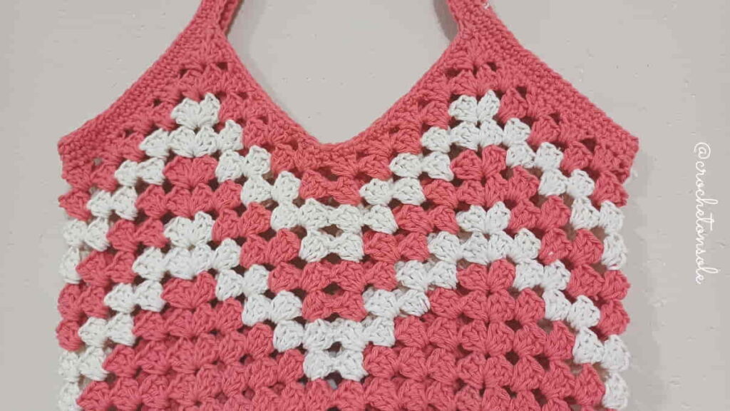 Bolso a crochet fácil con base cuadrada granny-Crochet con Sole