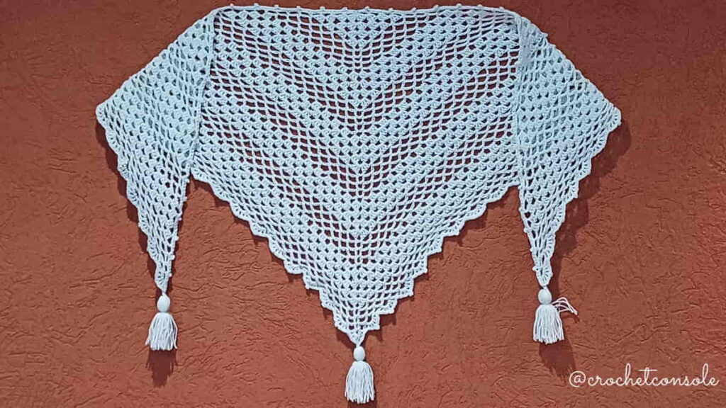 Chal a crochet en puntos granny y red-Crochet con Sole