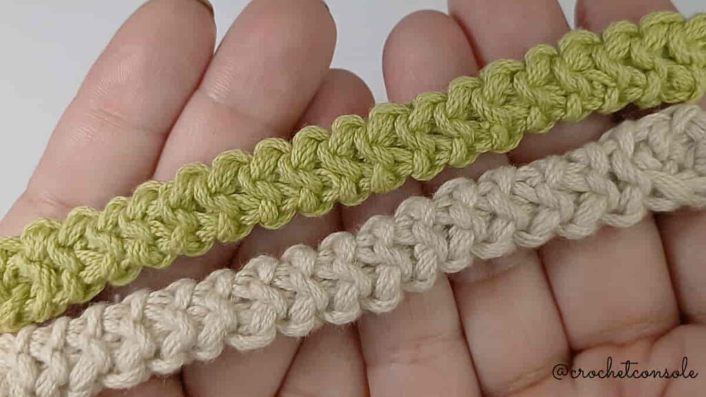 Cordón rumano doble a crochet-Crochet con Sole