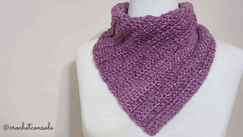 Cuello-bandana-facil-a-crochet-Crochet-con-Sole