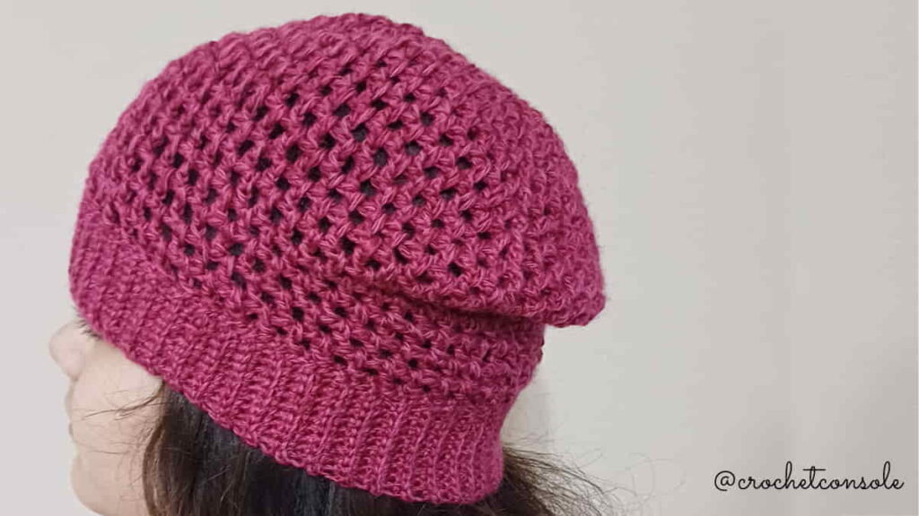 Gorro fácil a crochet tejido en punto calado sin costuras-Crochet con Sole