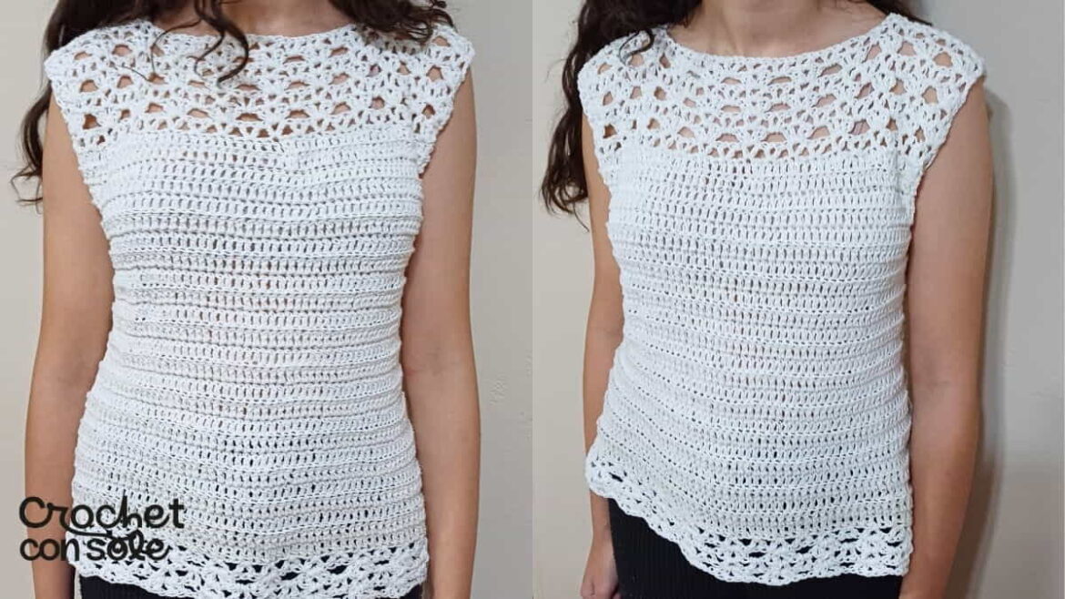 Blusa fácil con canesú calado – Tutorial paso a paso