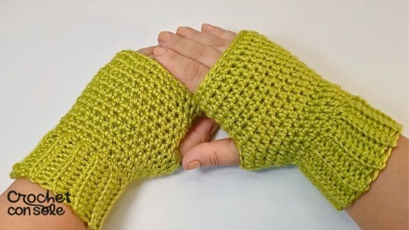 Mitones sin costuras a crochet