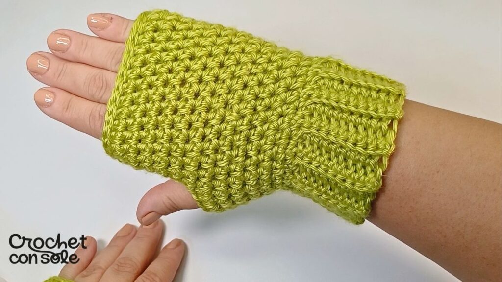 Mitones sin costuras a crochet