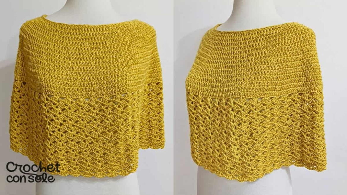 Capa a crochet fácil y sin costuras