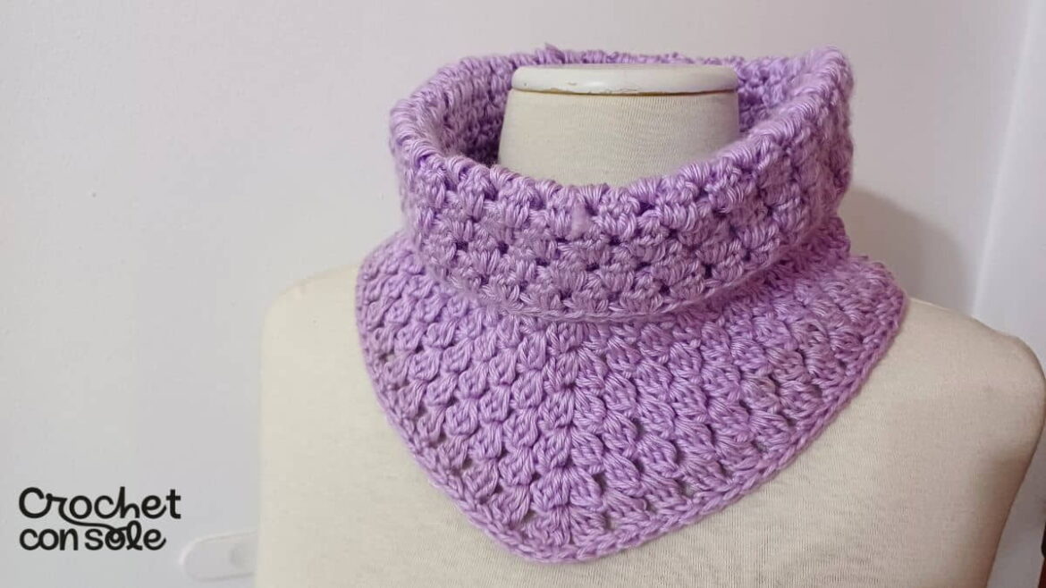 Cómo tejer un cuello en bandana o en pico a crochet