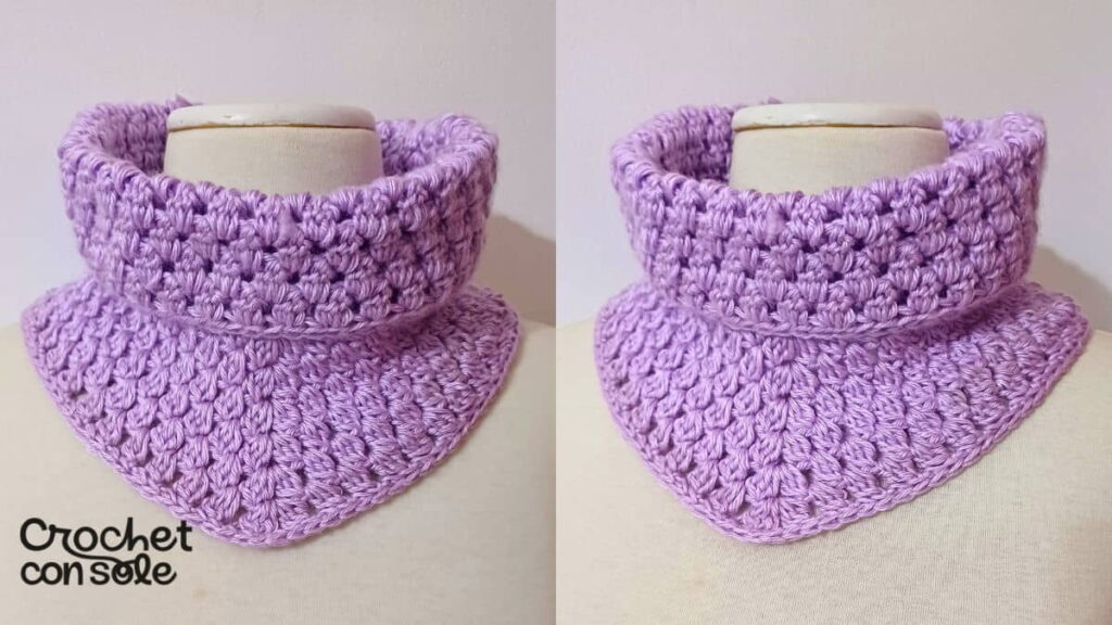 Cómo tejer un cuello en bandana o en pico a crochet