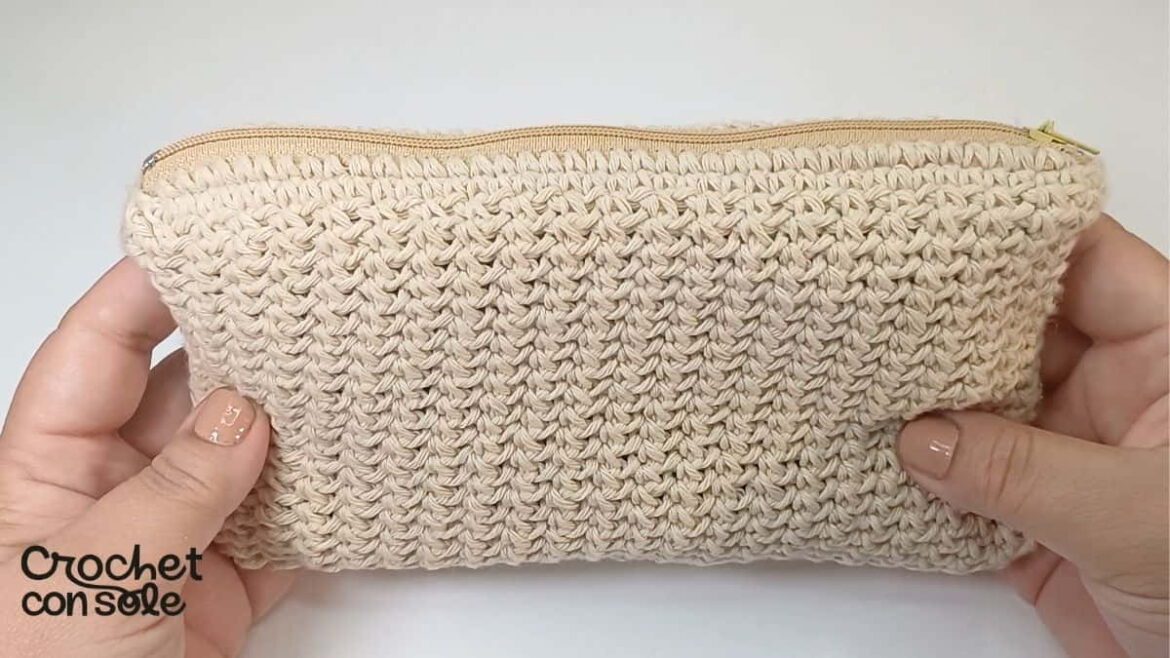 Cómo tejer un neceser a crochet desde la cremallera