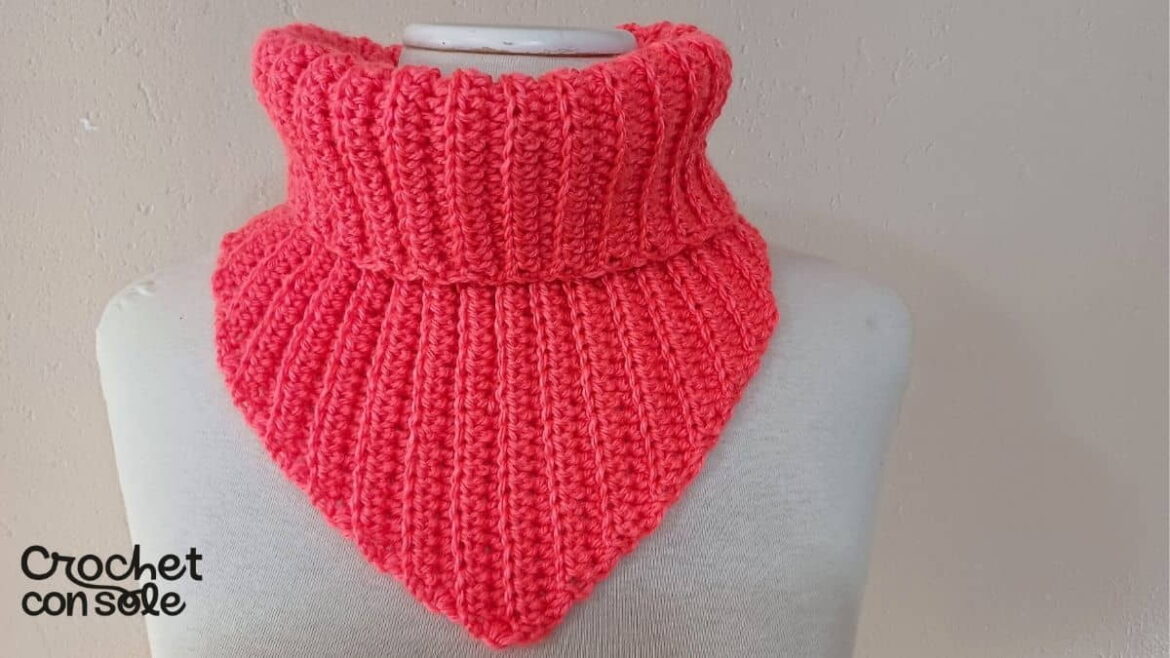 Cuello bandana a crochet paso a paso