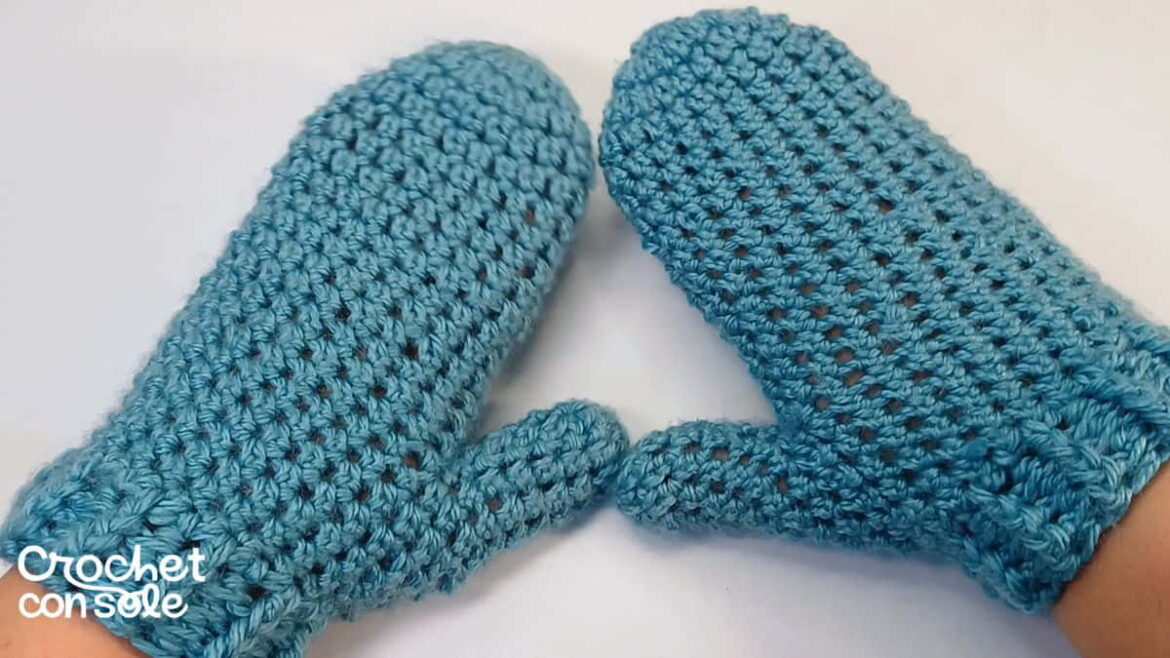 Mitones a crochet paso a paso