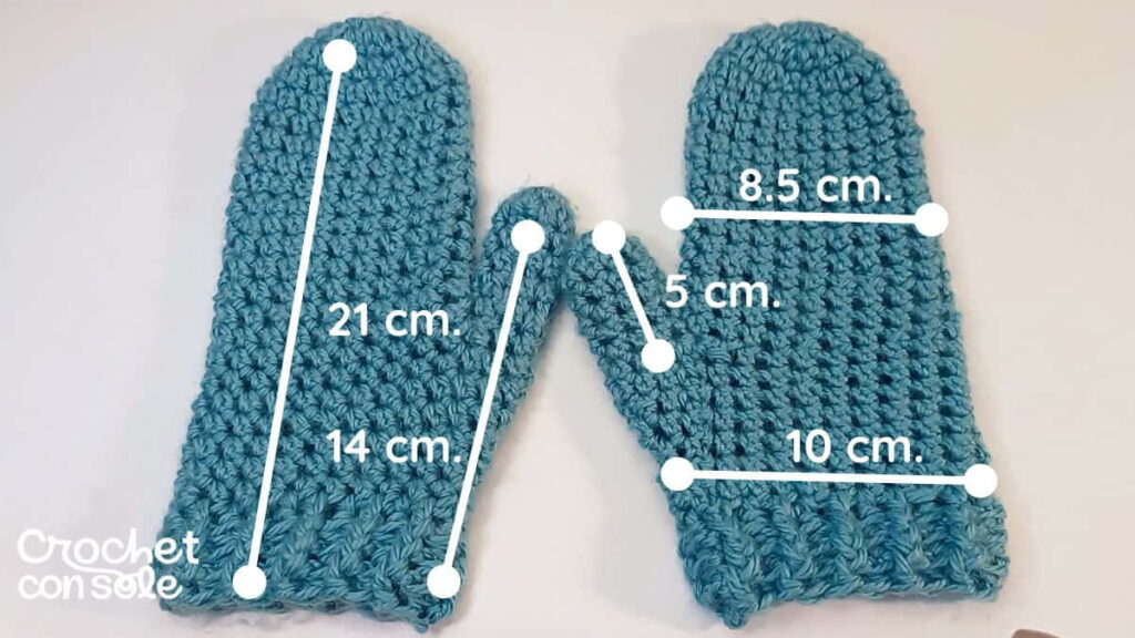 Mitones a crochet paso a paso