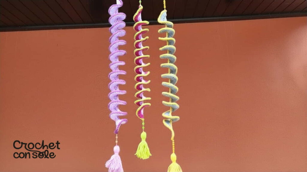 Espiral de viento a crochet fácil (wind spinner paso a paso)