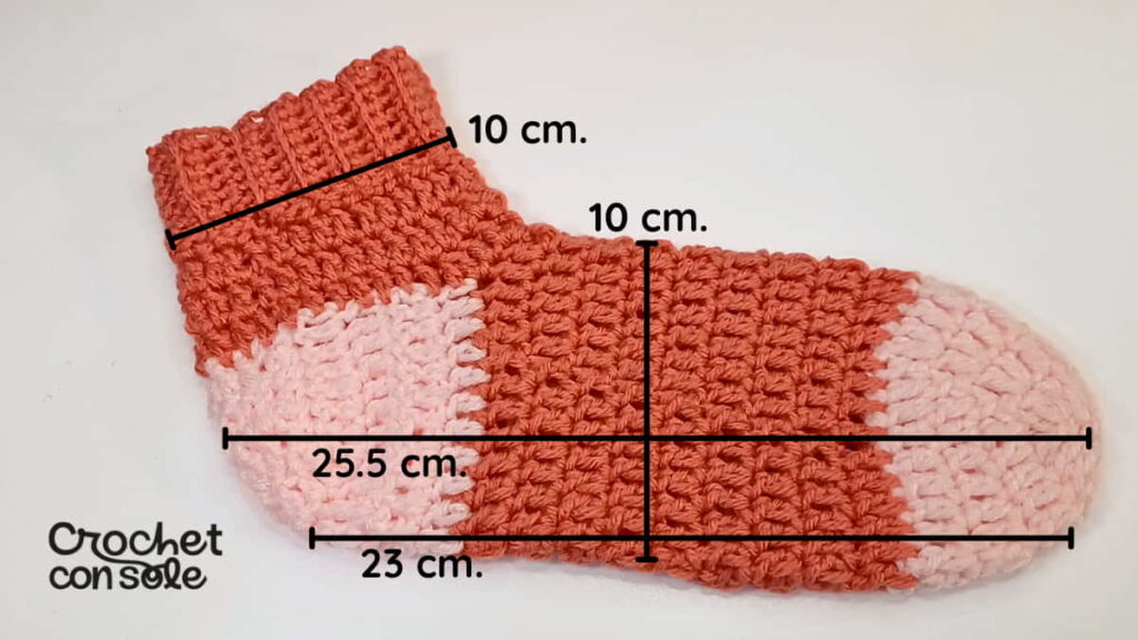 Medias a crochet fáciles con talón sin disminuciones