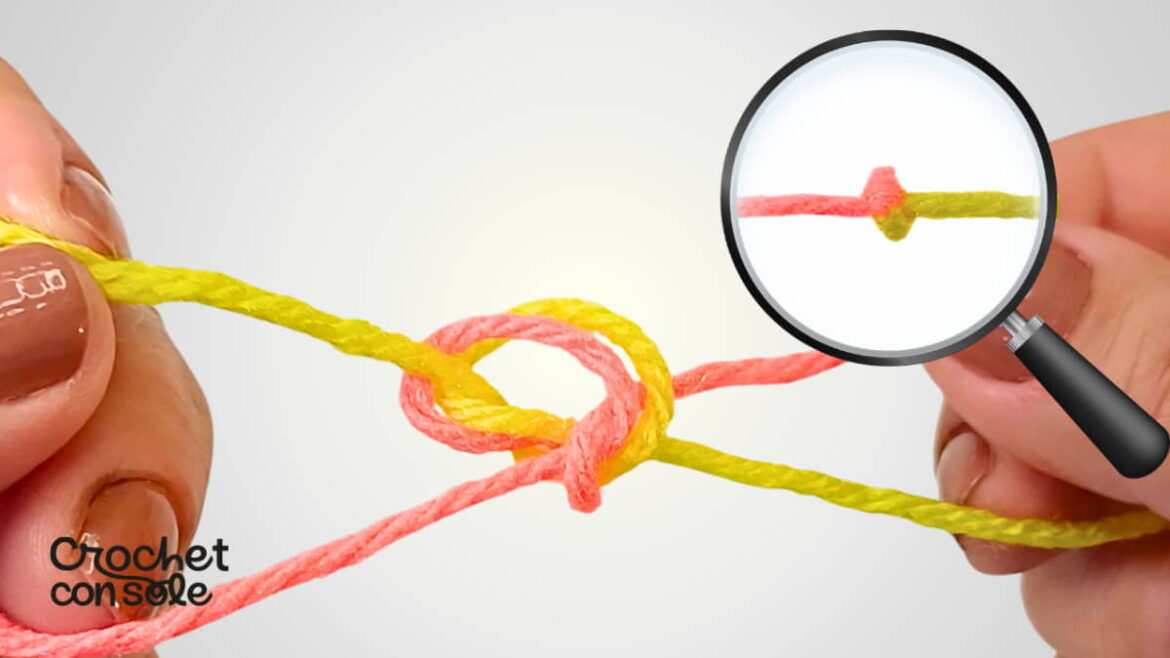 Nudo zeppelin para unir lanas – Prolijo, seguro y sin volumen